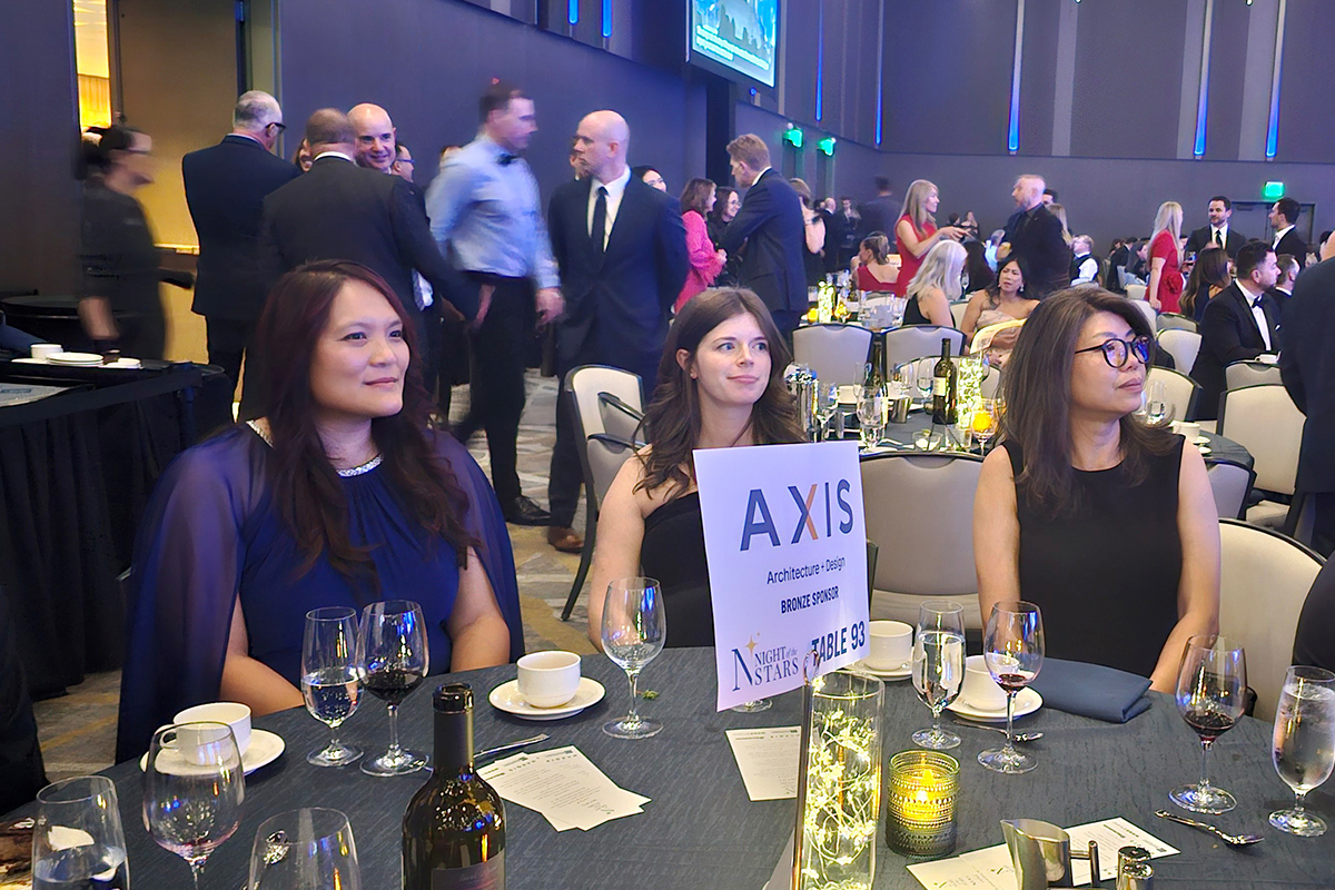 Members of Seattle hotel architecture team AXIS Architecture + Design at the NAIOP Night of the Stars Awards Gala