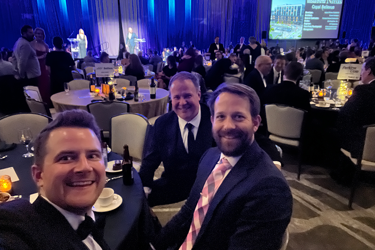 Seattle hotel architects AXIS Architecture + Design attend the NAIOP Night of the Stars Awards Gala for the 1 Hotel Seattle luxury hotel renovation nomination
